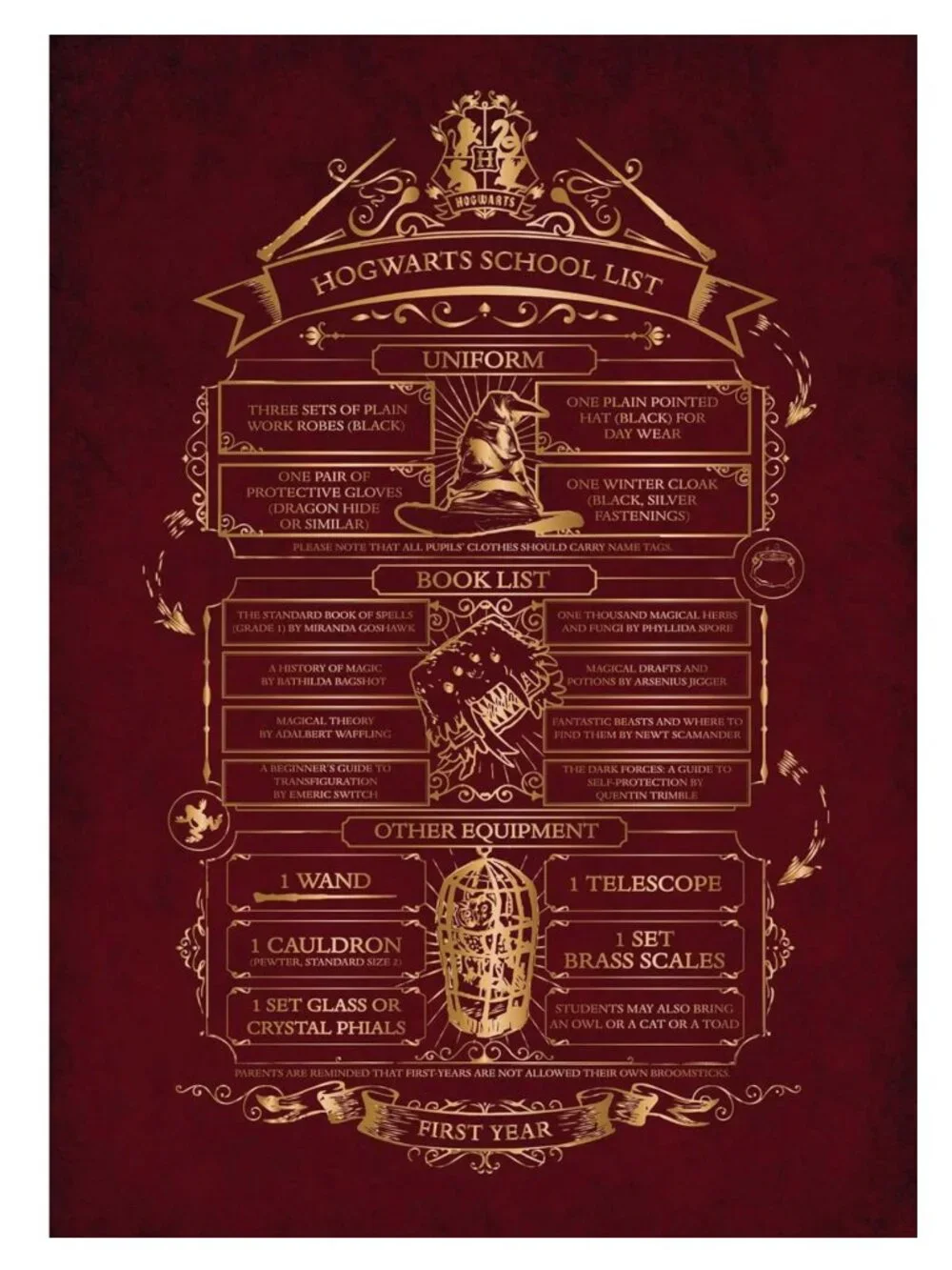 Harry Potter Welcome To Hogwarts Planner Notebook Collection with Gadget Decal